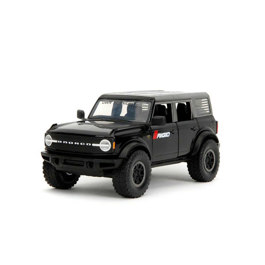 Just Trucks 2021 Ford Bronco 1:24 Scale Die-Cast Metal Vehicle with Tire Rack