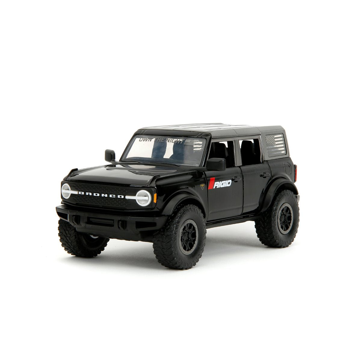 Just Trucks 2021 Ford Bronco 1:24 Scale Die-Cast Metal Vehicle with Tire Rack