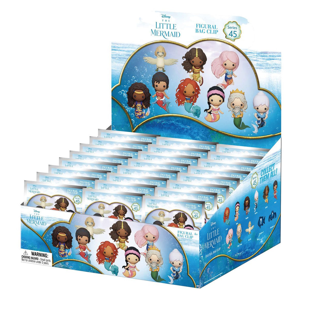 The Little Mermaid Live Action 3D Foam Bag Clip Random 6-Pack
