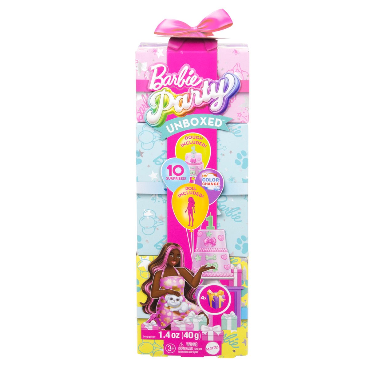 Barbie Party Unboxed Pet Birthday Series Doll Set Case of 3