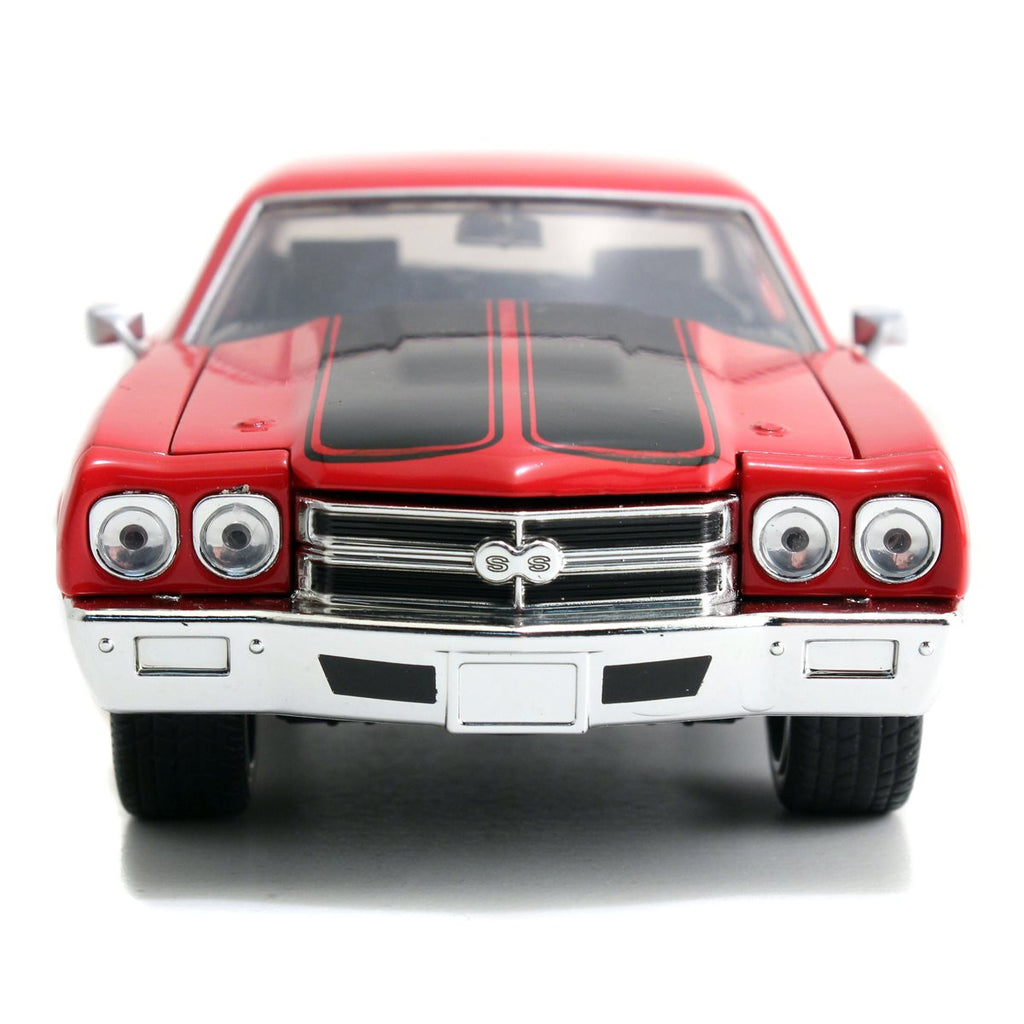 Fast and Furious Dom's Chevy Chevelle SS Glossy Red 1:24 Scale Die-Cast Metal Vehicle
