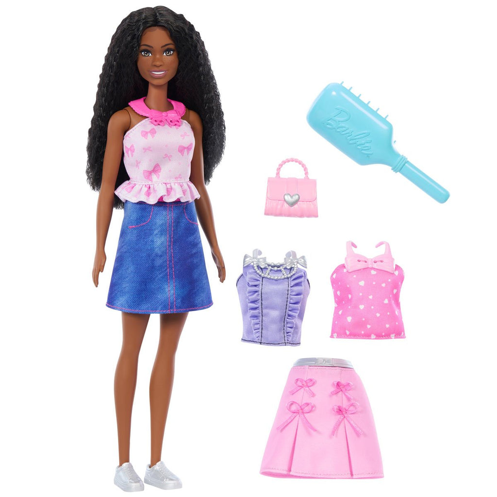 Barbie Easy to Dress Doll & Accessories with Black Hair