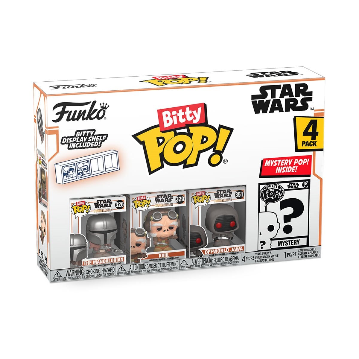Star Wars: The Mandalorian with Pistol Funko Bitty Pop! Mini-Figure 4-Pack