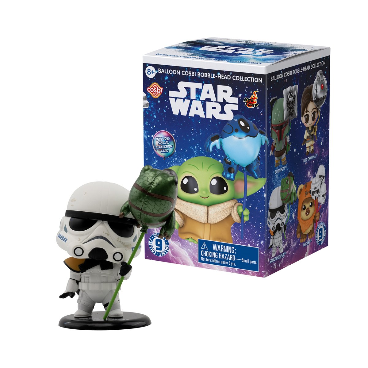 Star Wars Balloon Cosbi Bobble-Head Collection Blind-Box Mini-Figure Case of 8