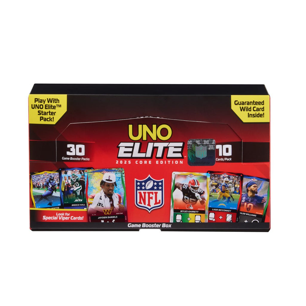 UNO Elite NFL 2025 Core Edition Game Booster Box Set