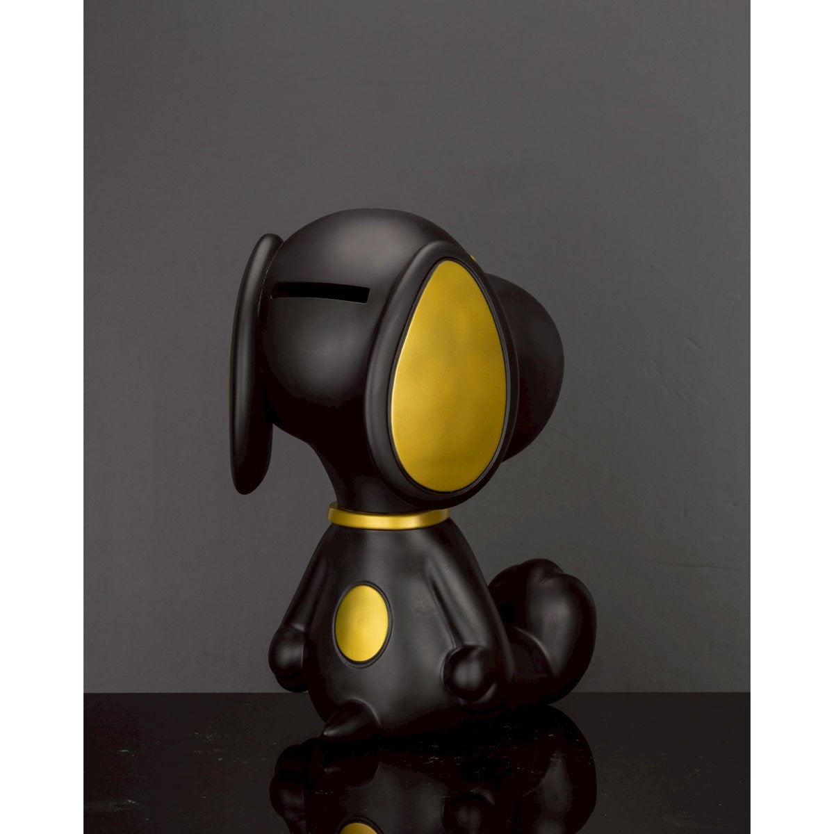 Peanuts Snoopy Black and Gold Version VPB-018SP Peanuts Series Vinyl Functional Piggy Bank