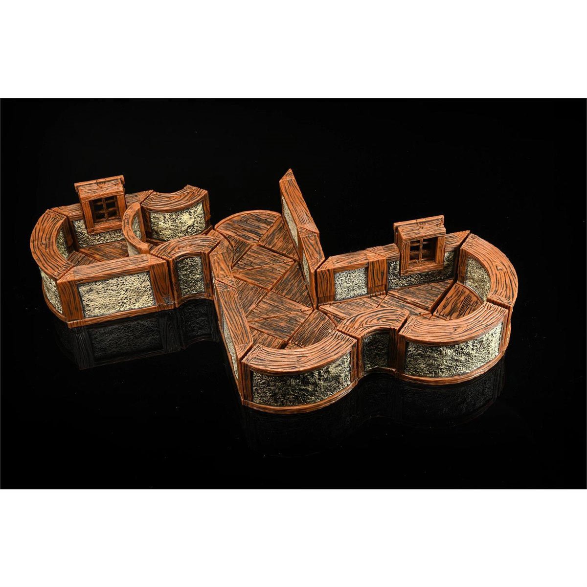 WarLock Tiles Expansion Pack 1-Inch Town and Village Angles and Curves Accessory Pack
