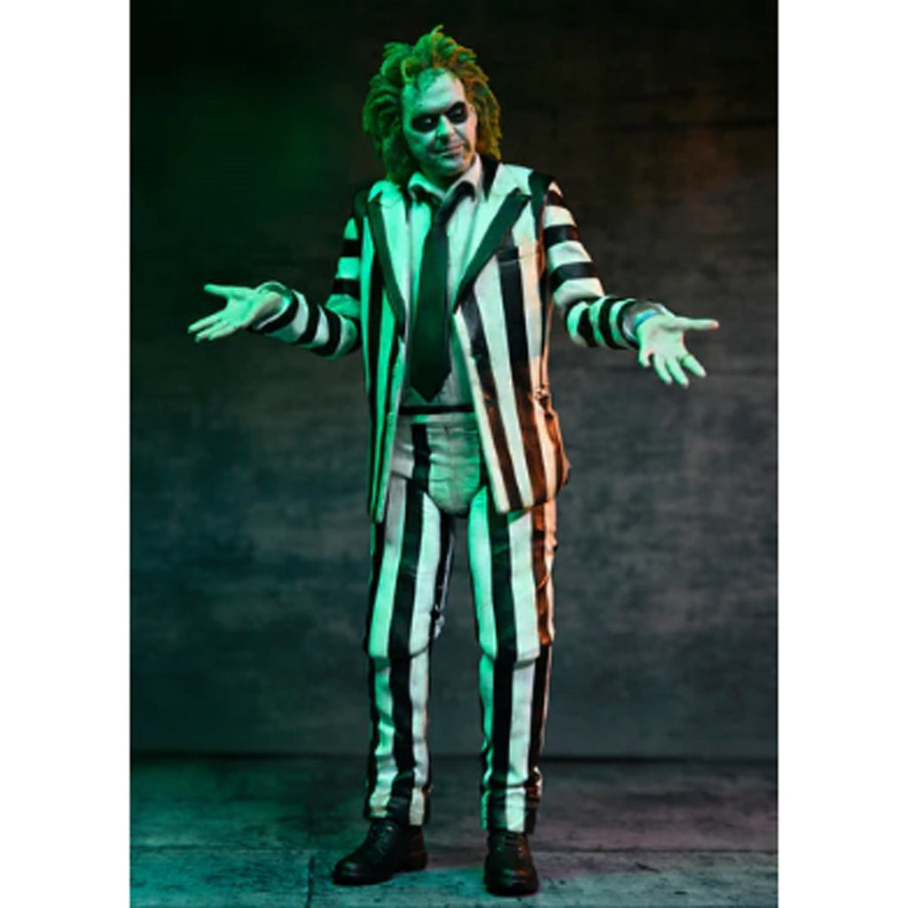 Beetlejuice Beetlejuice Ultimate Striped Suit Beetlejuice 7-Inch Scale Action Figure