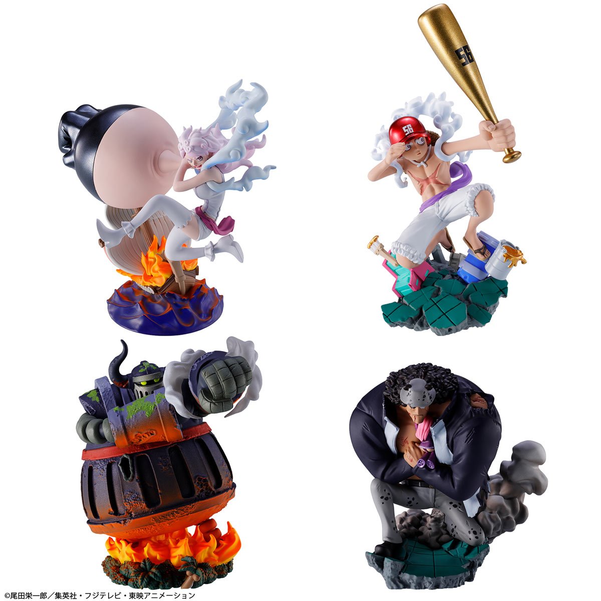 One Piece LOGBOX RE BIRTH Version Egghead 02 Petitrama Statue Case of 4