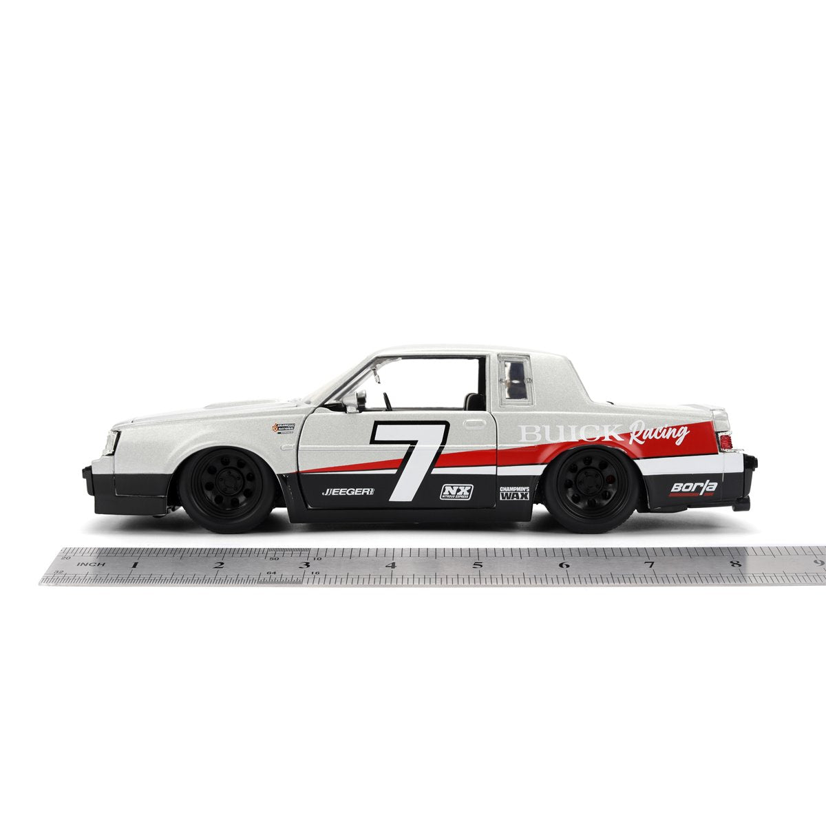 Bigtime Muscle 1987 Silver Buick Grand National 1:24 Scale Die-Cast Metal Vehicle