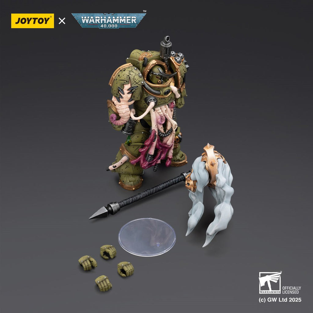 Joy Toy Warhammer 40,000 Death Guard Blightlord Terminator 2 with Flail of Corruption 1:18 Scale Action Figure