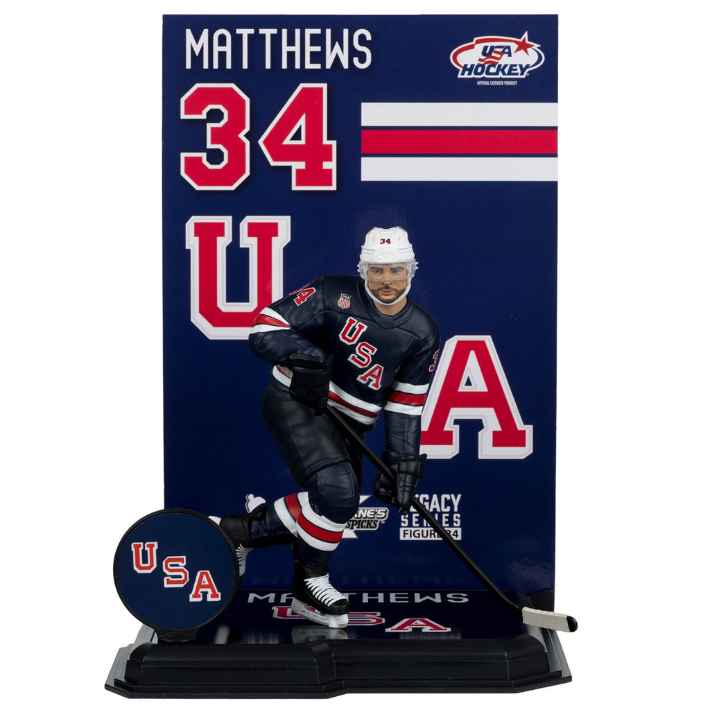 McFarlanes SportsPicks USA Hockey Auston Matthews Olympics 2026 7-Inch Scale Posed Figure