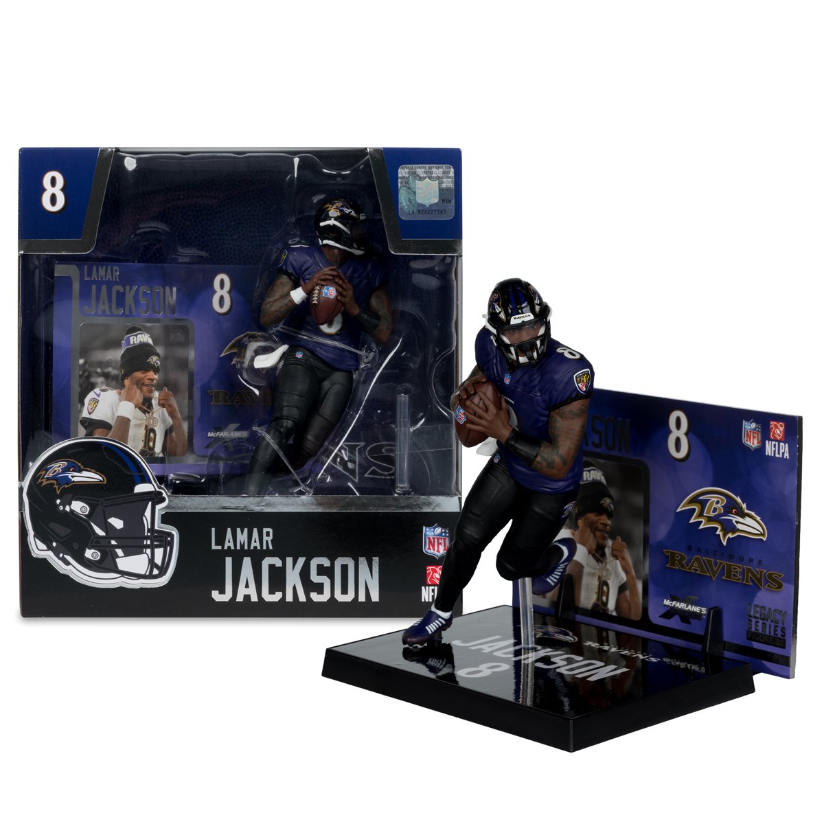 NFL SportsPicks 2025 Baltimore Ravens Lamar Jackson Alternate Jersey 7-Inch Scale Posed Figure
