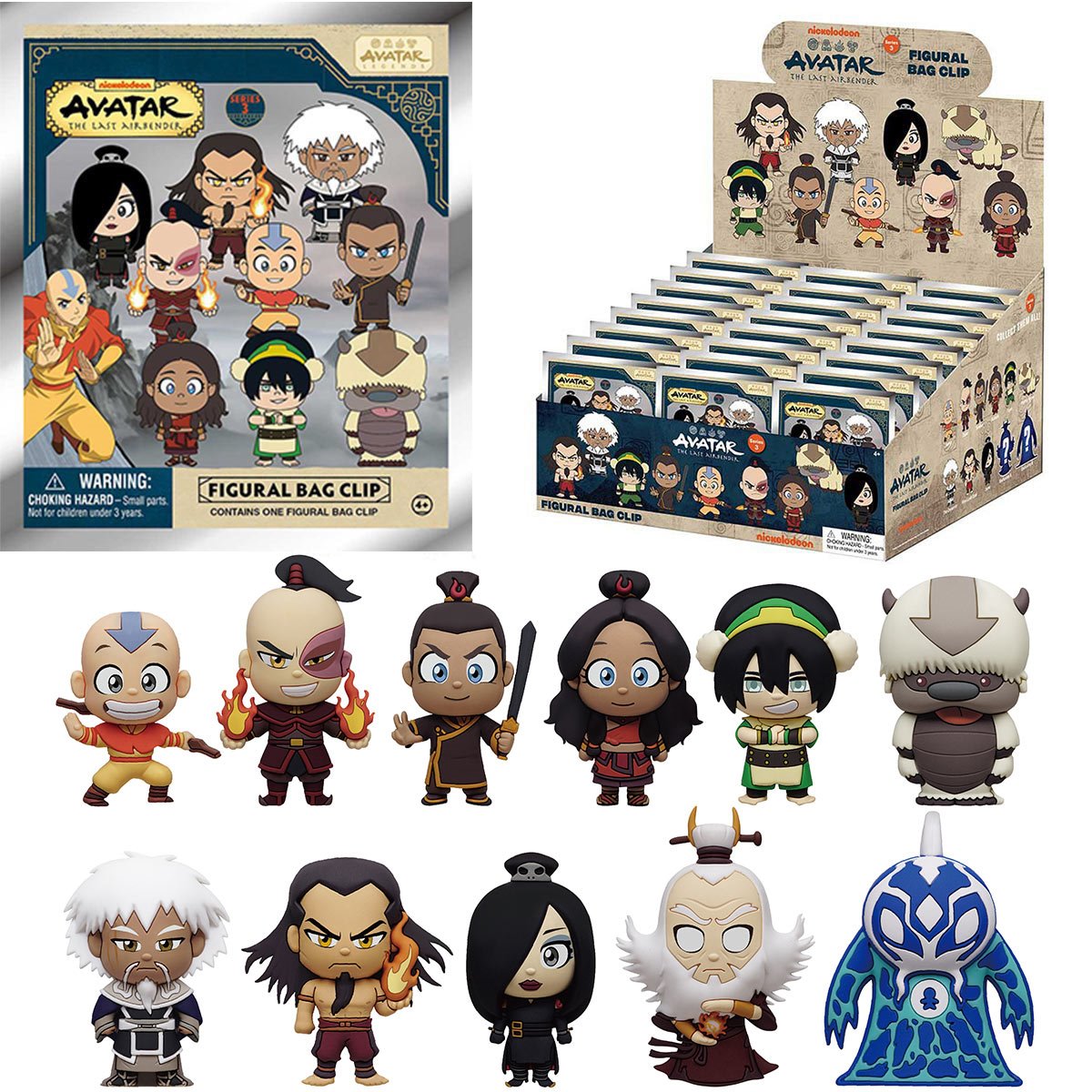 Avatar: The Last Airbender Series 3 3D Foam Bag Clip Random 6-Pack