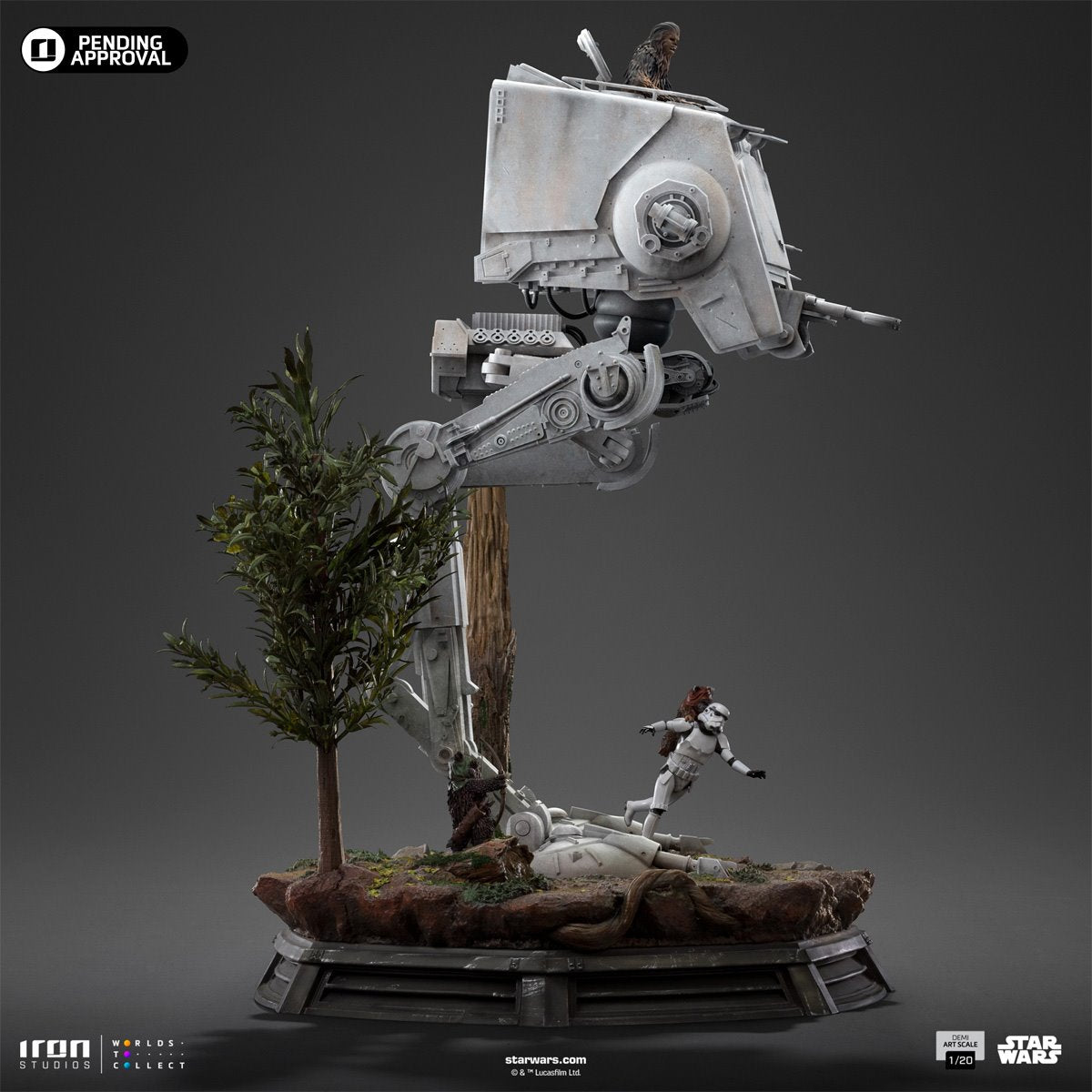 Star Wars: Return of the Jedi AT-ST and Chewbacca 1:20 Demi Art Scale Limited Edition Statue
