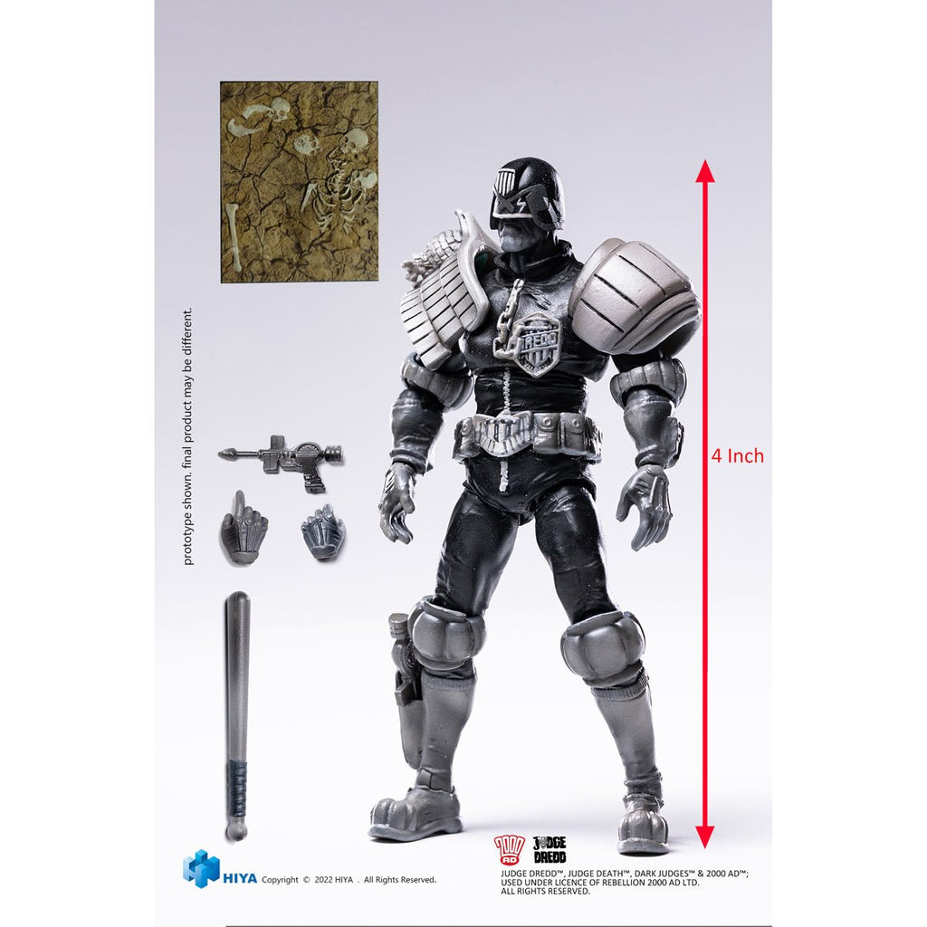 Judge Dredd Black and White Exquisite Mini Series 1:18 Scale Action Figure