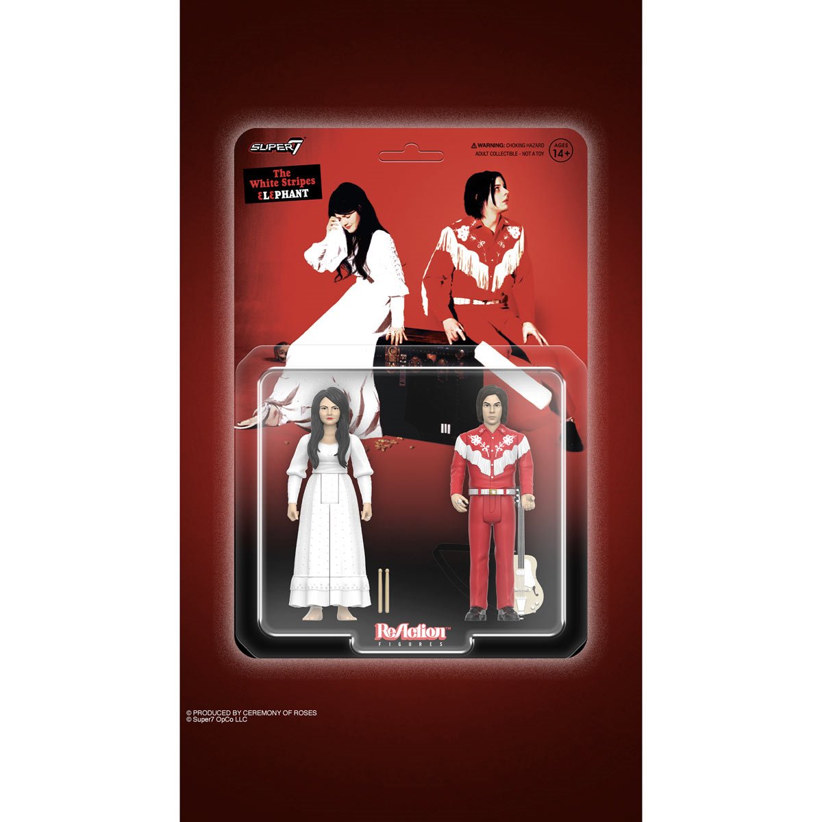 The White Stripes Elephant 3 3/4-Inch ReAction Figures 2-Pack