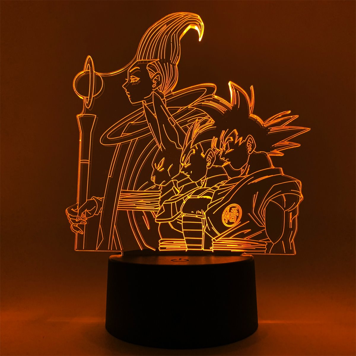 Dragon Ball Super Goku, Vegeta, Beerus, and Whis Otaku Lamp