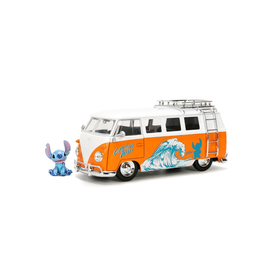 Hollywood Rides Lilo & Stitch 1961 Volkswagen Bus 1:24 Scale Die-Cast Metal Vehicle with Stitch Figure