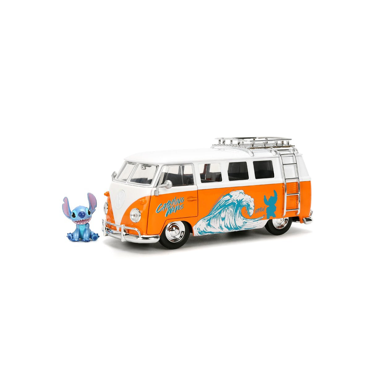 Hollywood Rides Lilo & Stitch 1961 Volkswagen Bus 1:24 Scale Die-Cast Metal Vehicle with Stitch Figure