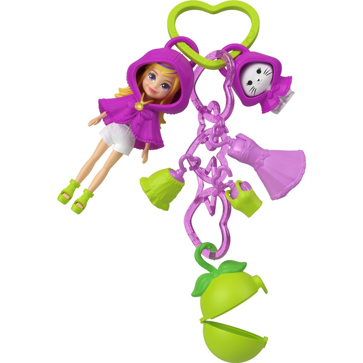 Polly Pocket Key Chain Style Kit Case of 4