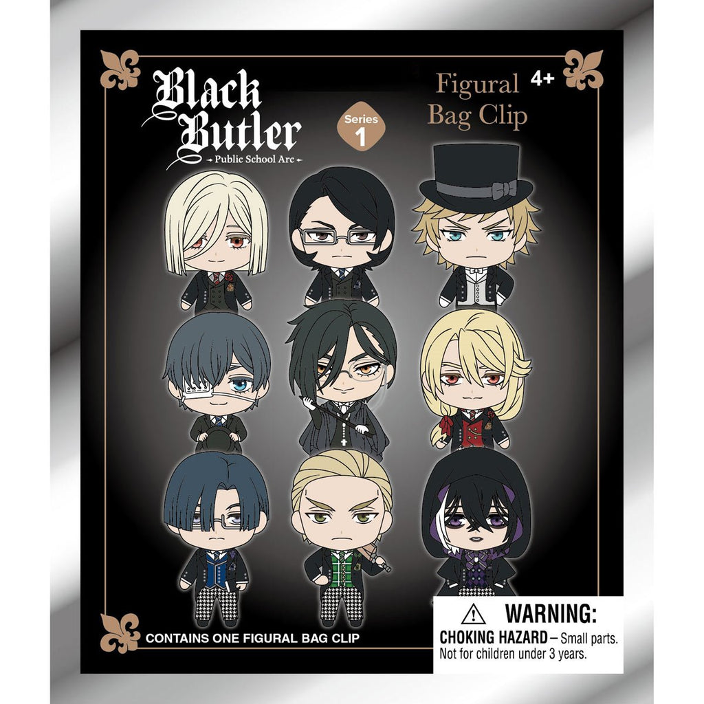 Black Butler 3D Foam Bag Clip Display Case of 24