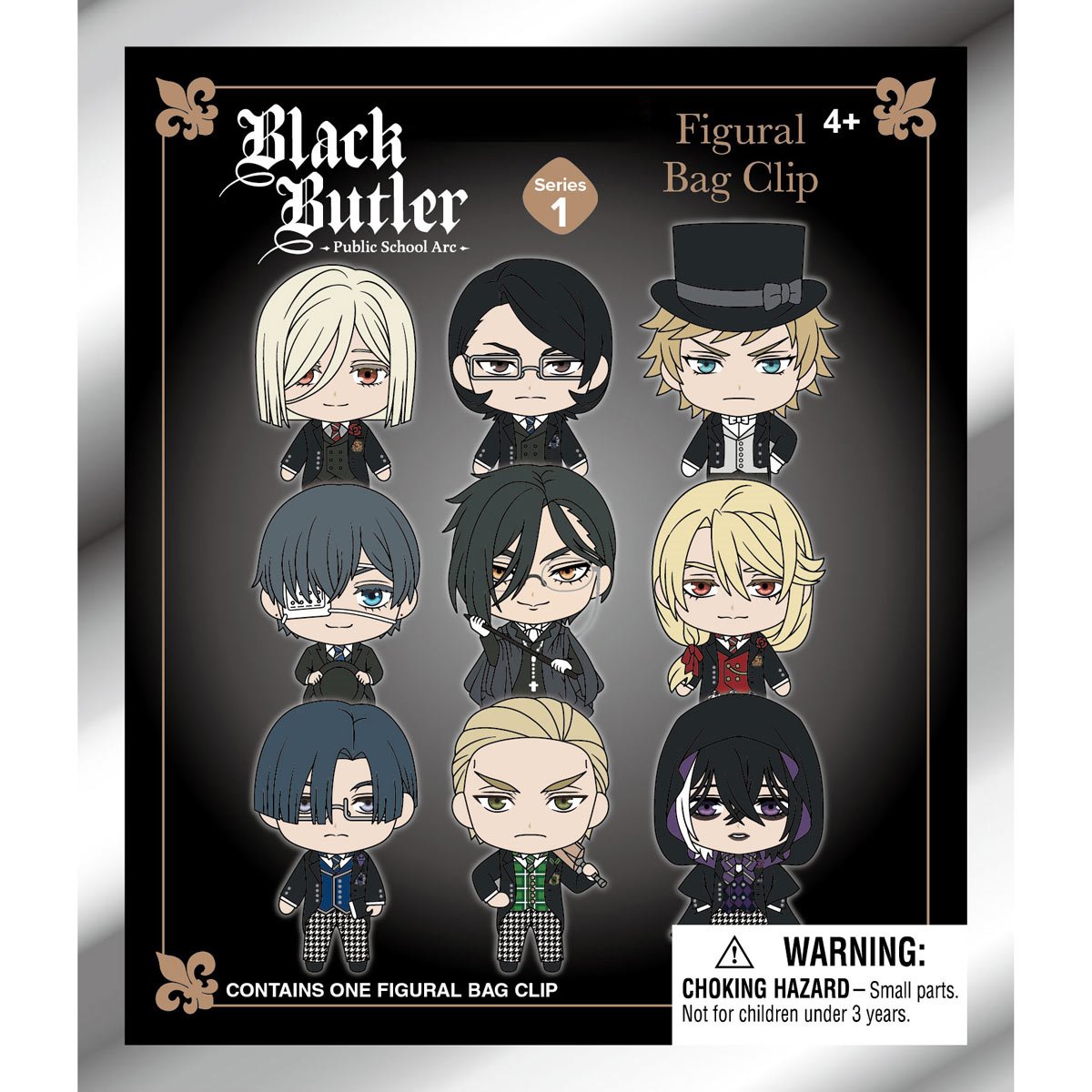 Black Butler 3D Foam Bag Clip Display Case of 24