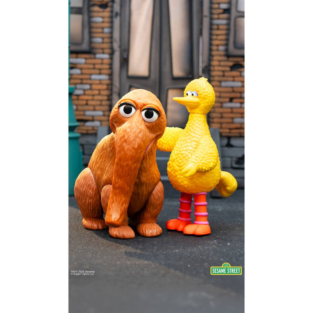 Sesame Street Big Bird and Mr. Snuffleupagus 3 3/4-Inch ReAction Figures