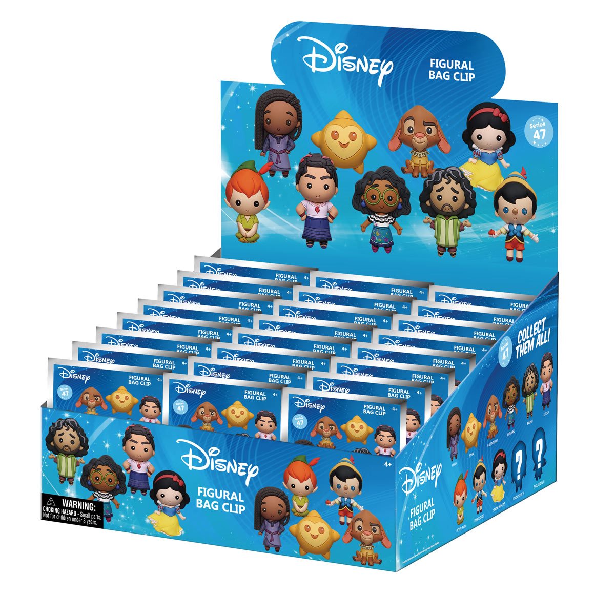 Disney Animation Characters 3D Foam Bag Clip Random 6-Pack