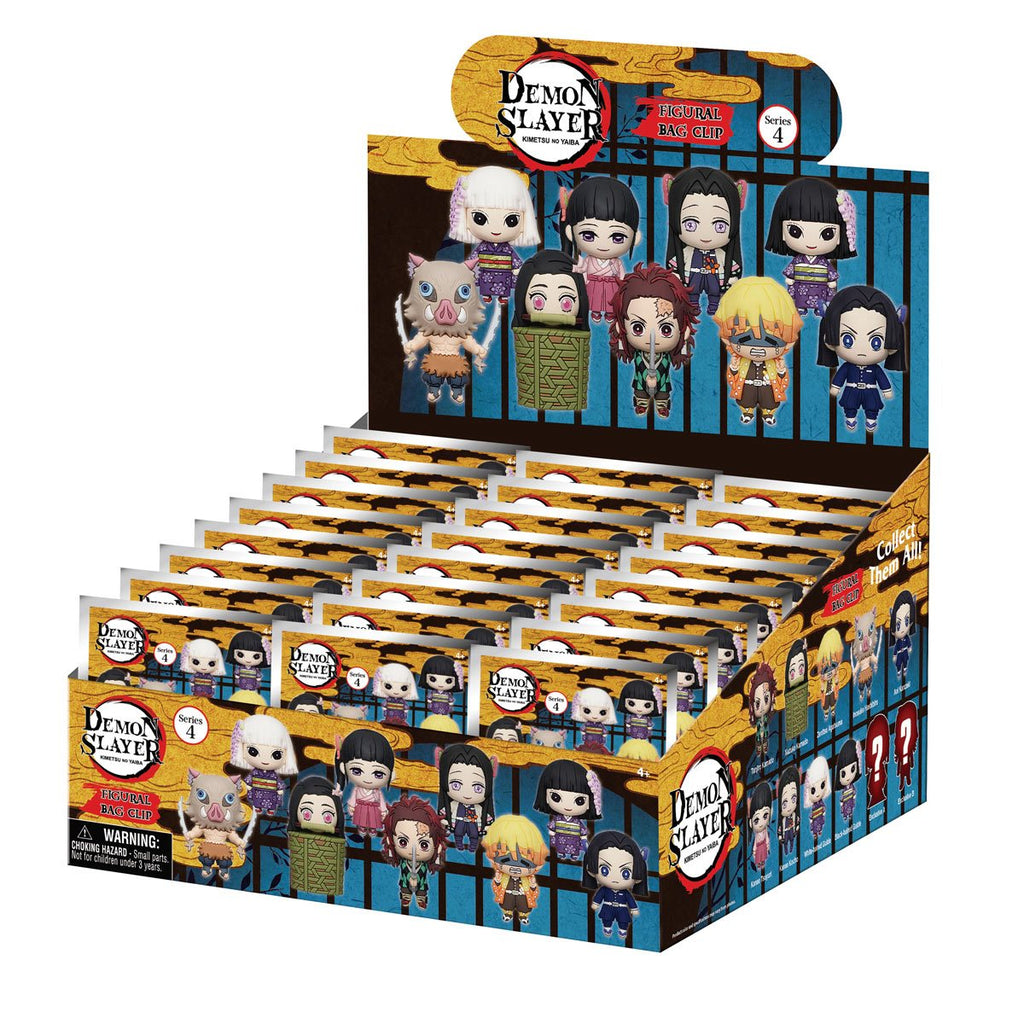 Demon Slayer Series 4 3D Foam Bag Clip Display Case of 24