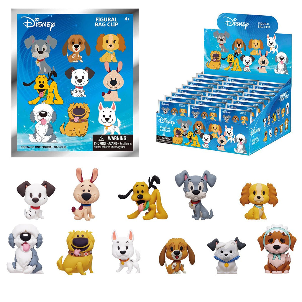 Disney Dogs 3D Foam Bag Clip Display Case of 24
