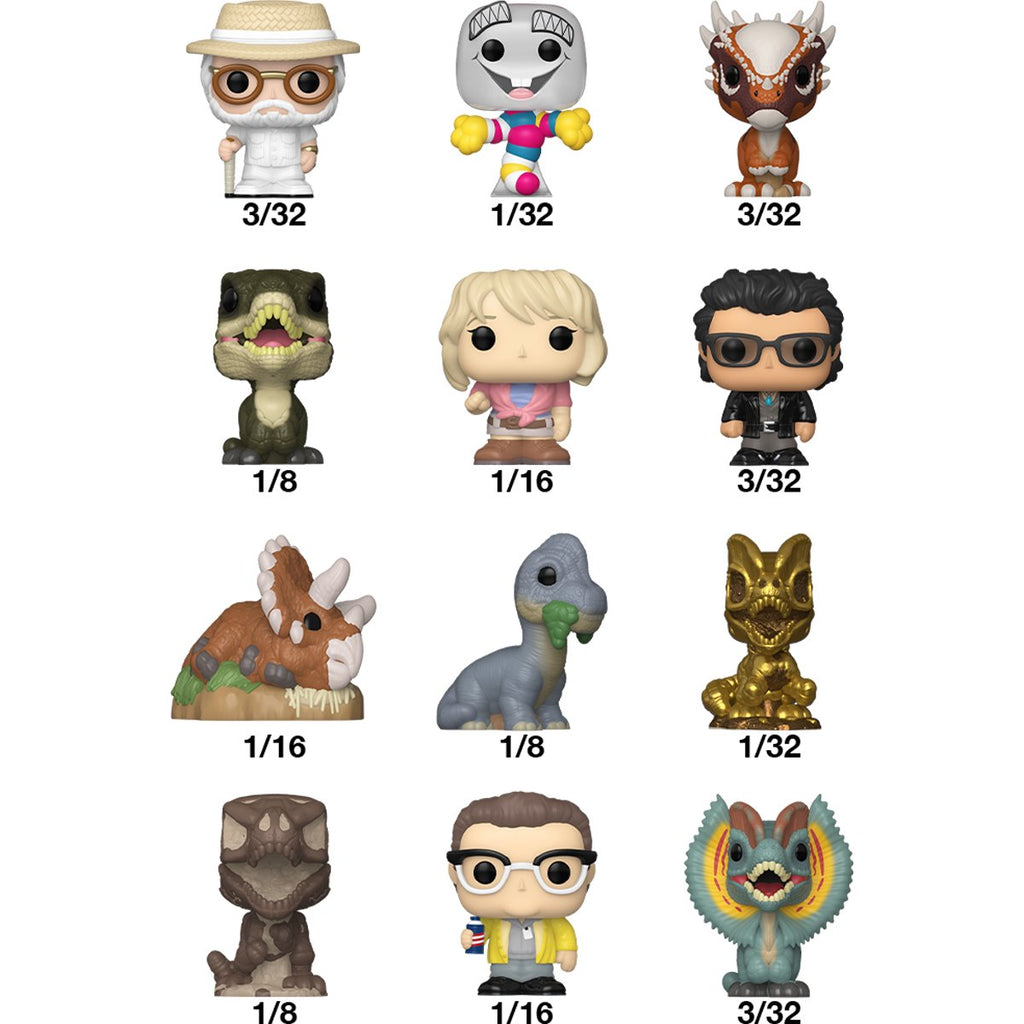 Jurassic Park Funko Bitty Pop! Singles - Random 8-Pack