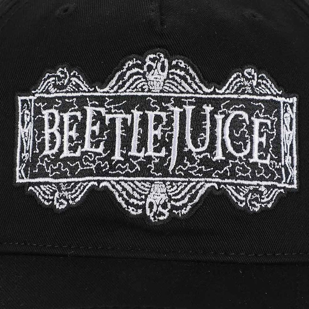 Beetlejuice Embroidered Logo Pre-Curved Bill Snapback Hat