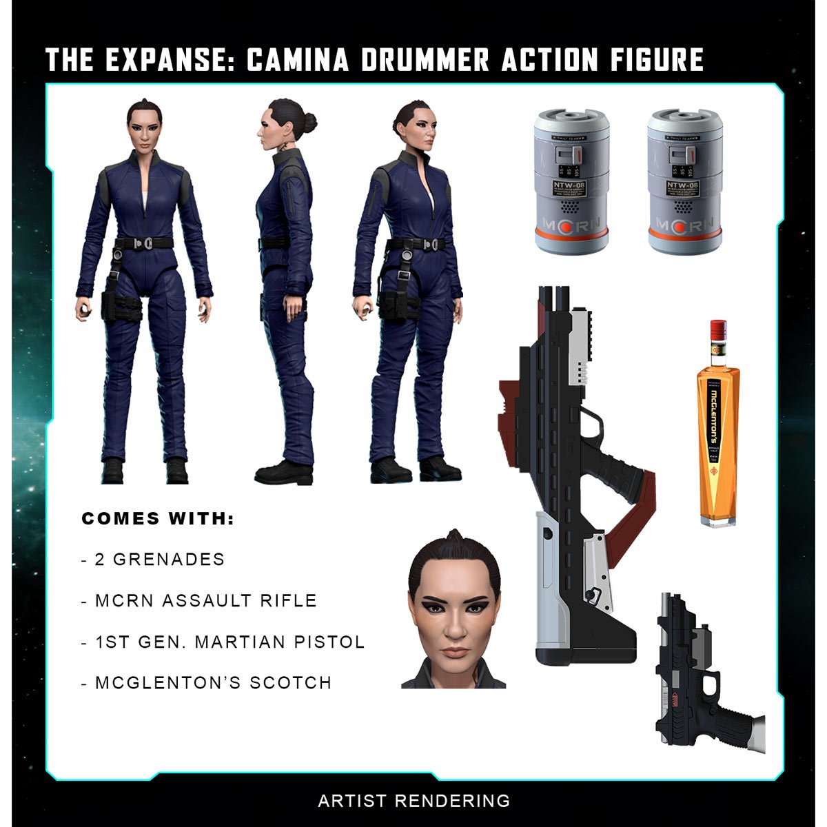 The Expanse Camina Drummer 1:12 Scale Action Figure
