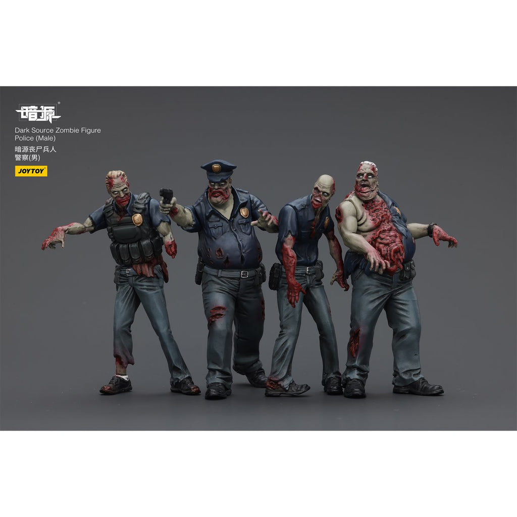 Joy Toy Dark Source Zombie Police 1:25 Scale Action Figure 4-Pack