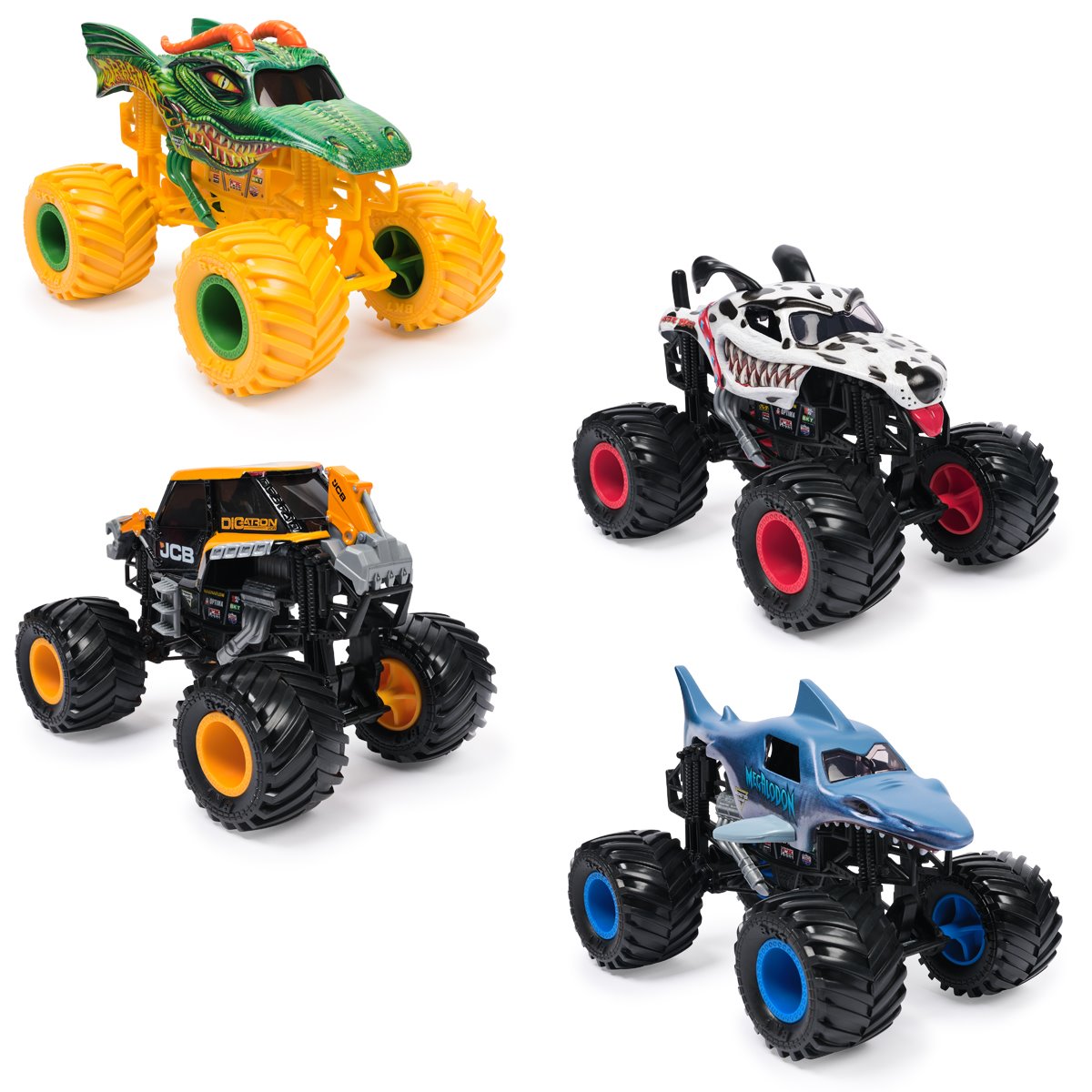 Monster Jam Monster Truck Mix 27 1:24 Scale Vehicle Case of 4