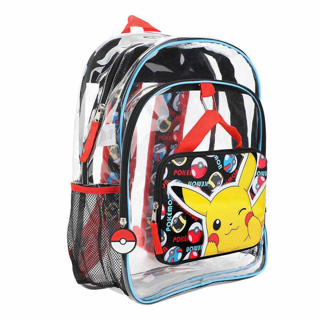 Pokemon Winking Clear Backpack 3-Piece Set