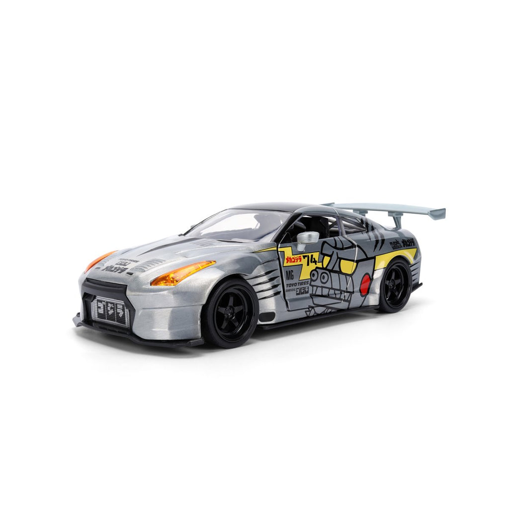 Godzilla 2009 Nissan GT-R R35 Ben Sopra 1:24 Scale Die-Cast Metal Vehicle with Mechagodzilla Figure