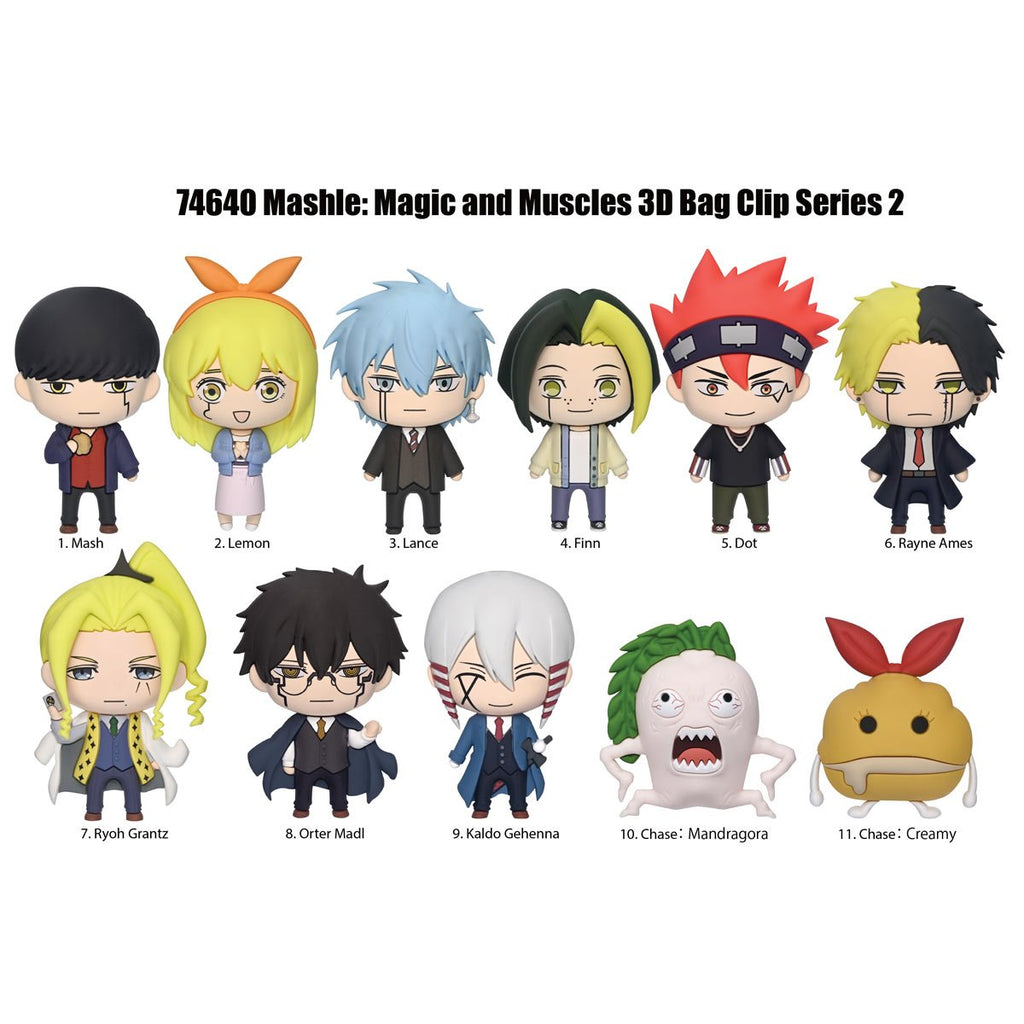 Mashle: Magic and Muscles Series 2 3D Foam Bag Clip Display Case of 24