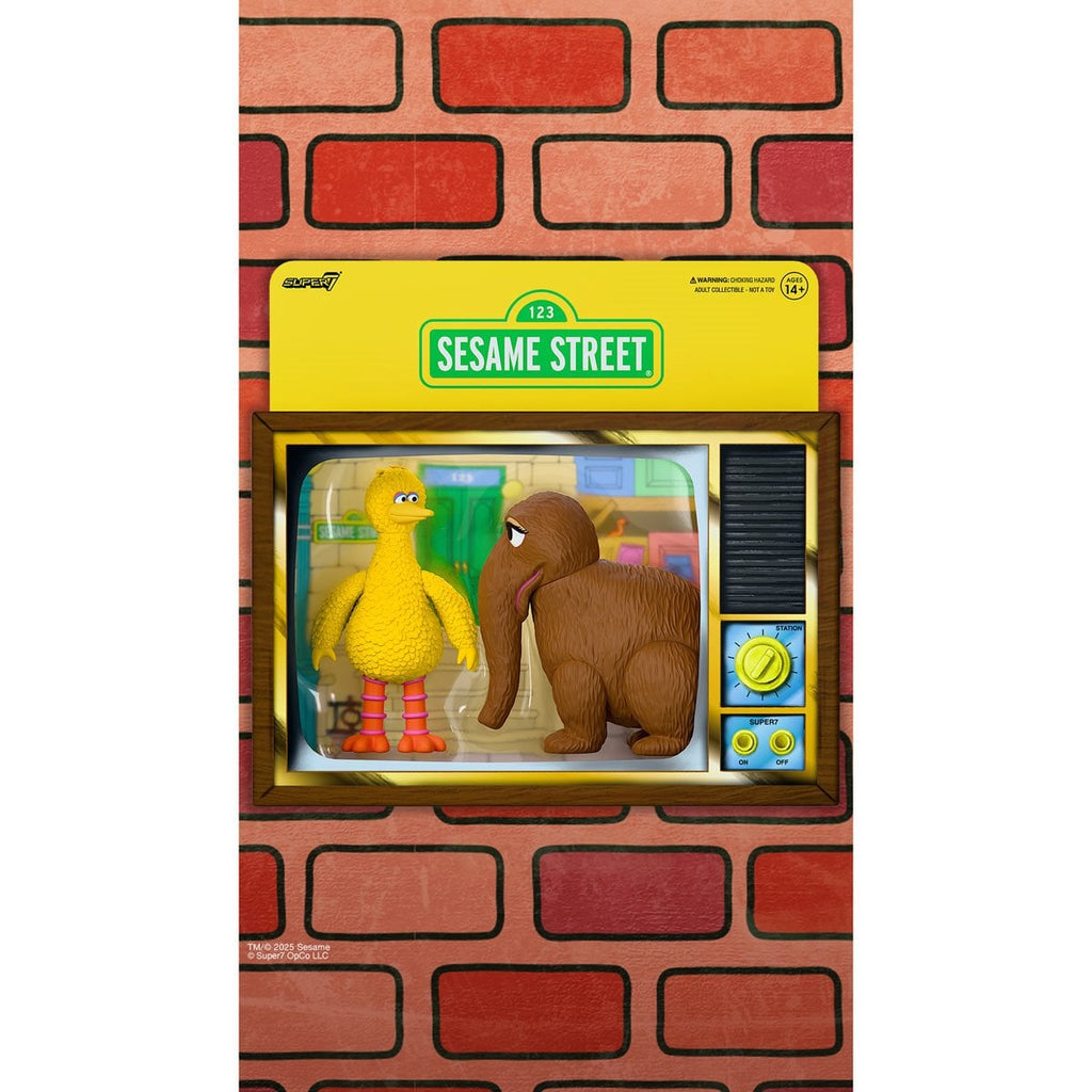 Sesame Street Big Bird and Mr. Snuffleupagus 3 3/4-Inch ReAction Figures
