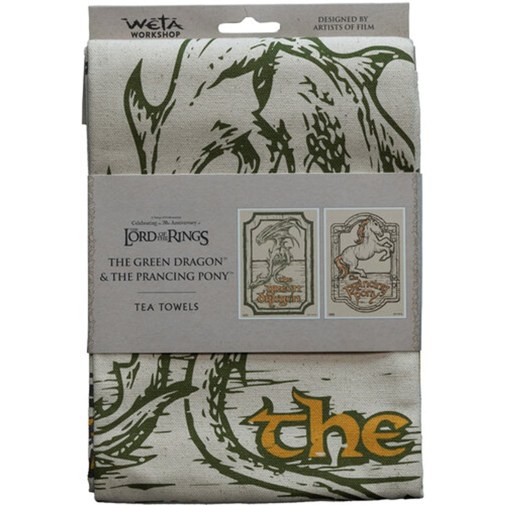 The Lord of the Rings Trilogy Green Dragon and Prancing Pony Tea Towel 2-Pack