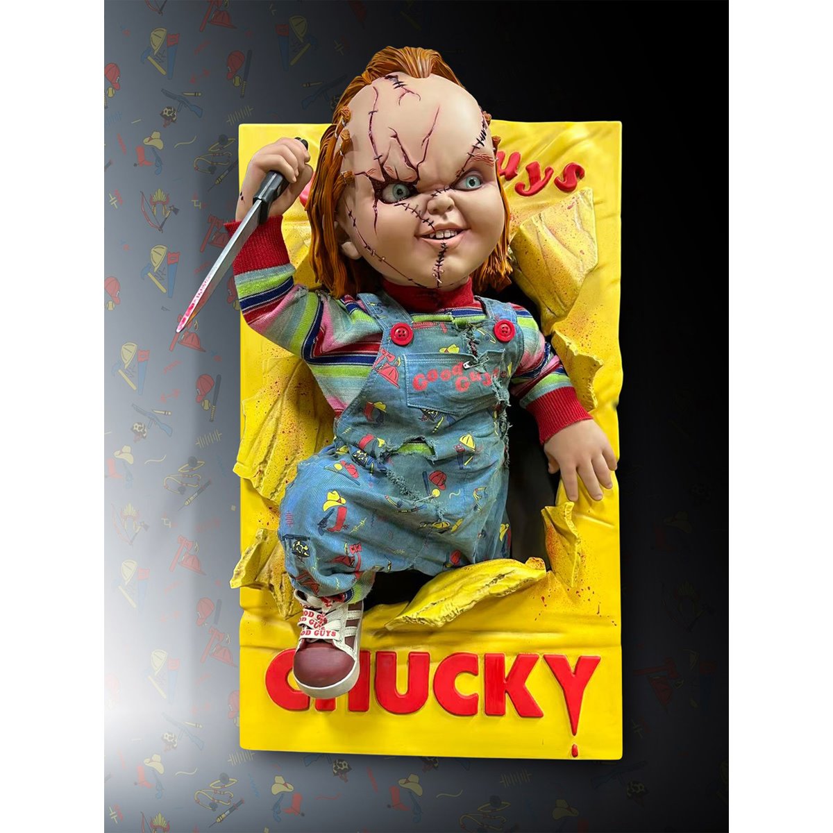 Bride of Chucky Chucky 1:1 Scale Life-Size Wall Sculpture Mount