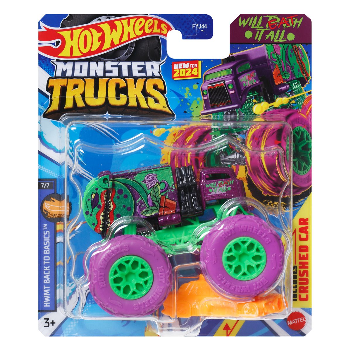Hot Wheels Monster Trucks 1:64 Scale Vehicle 2024 Mix 12 Case of 8