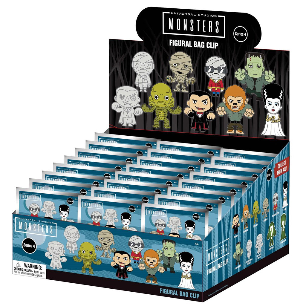 Universal Monsters Series 4 3D Foam Bag Clip Random 6-Pack