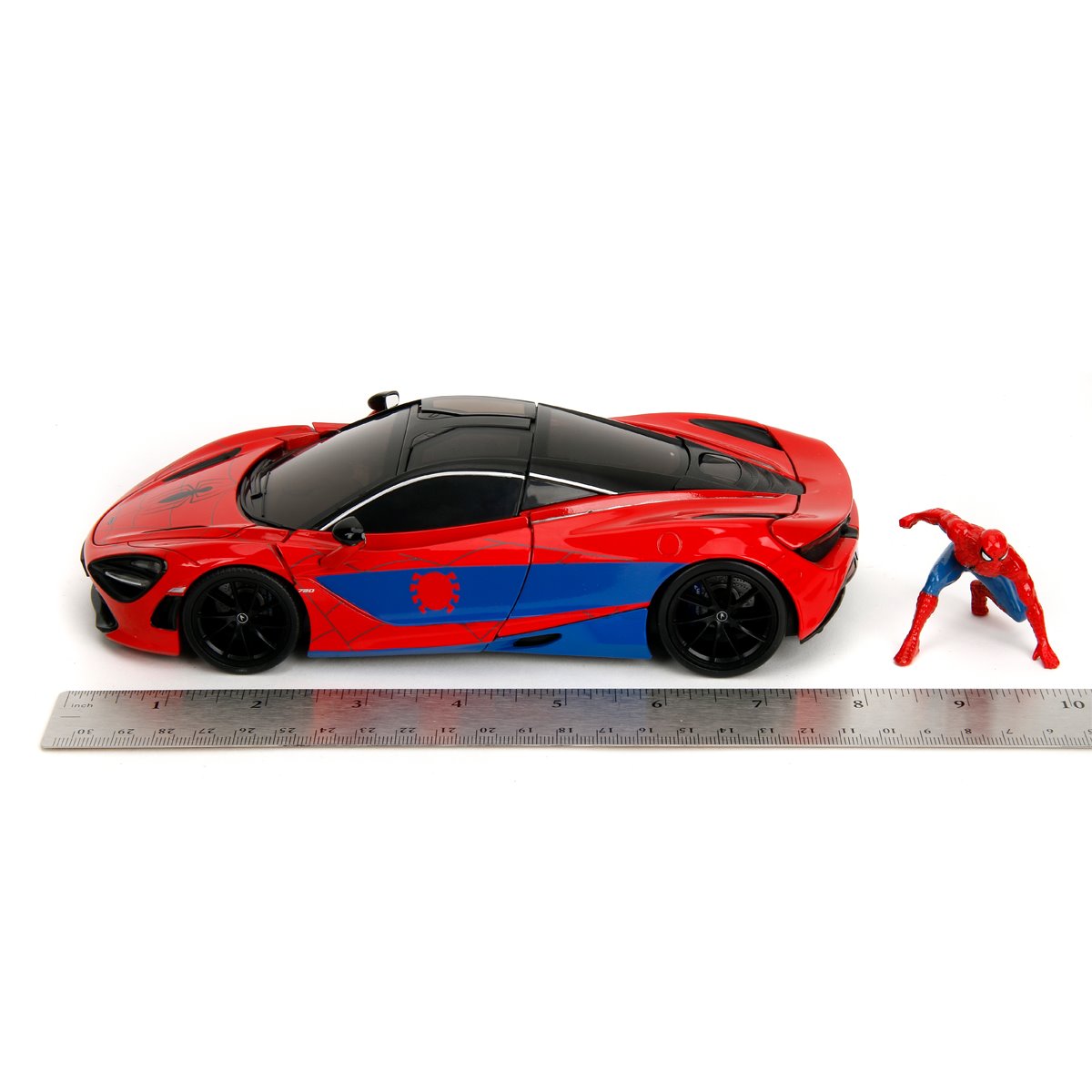 Hollywood Rides Marvel Spider-Man McLaren 720S 1:24 Scale Die-Cast Metal Vehicle with Spider-Man Figure