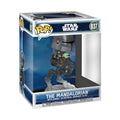 Star Wars: The Mandalorian and Grogu Mandalorian with Grogu in Imperial Remnant AT-RT Deluxe Pop! Ride #837