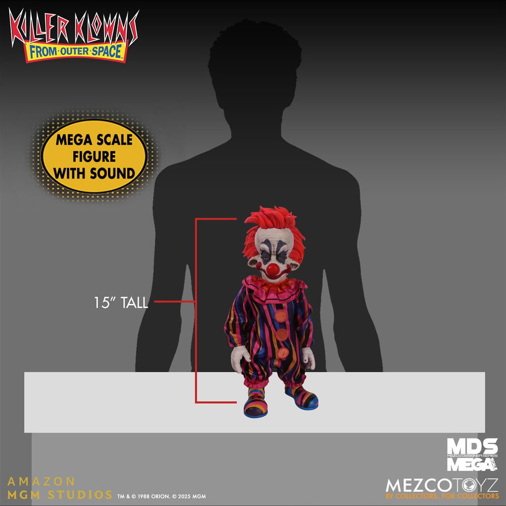 Killer Klowns From Outer Space Rudy with Sound Mezco Designer Series Mega-Scale 15-Inch Doll
