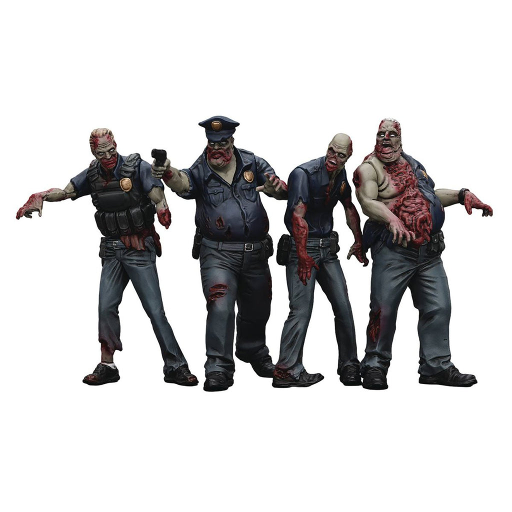 Joy Toy Dark Source Zombie Police 1:25 Scale Action Figure 4-Pack