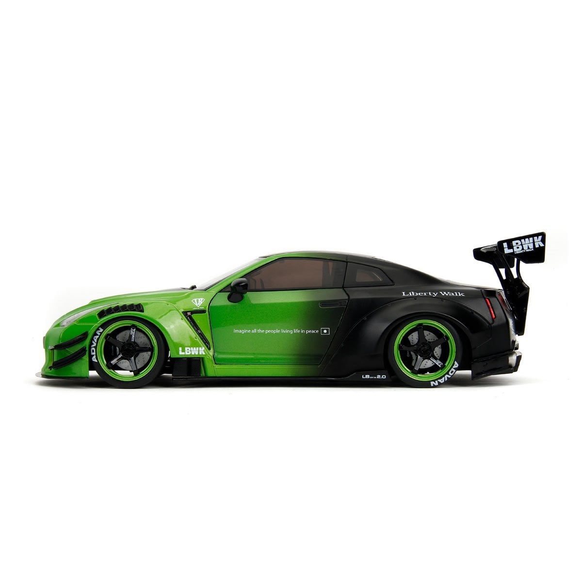 Pink Slips Wave 1 Nissan GT-R R35 with Liberty Walk Body Kit 1:18 Scale Die-Cast Metal Vehicle