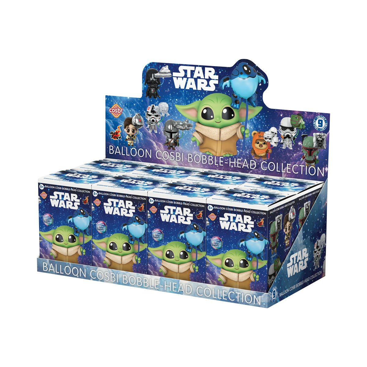 Star Wars Balloon Cosbi Bobble-Head Collection Blind-Box Mini-Figure Case of 8